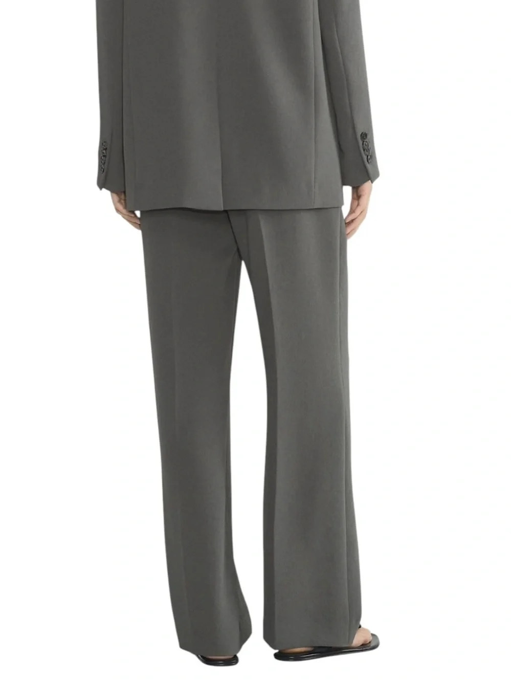 Aritzia The Limitless High-Rise Wide Leg Pant Coal Grey Crepette Sz 10 NWOT - Picture 15 of 16